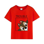 Chip and Dale Disney Kids Tshirts Cartoon Double and Trouble Print Summer Twins Tops Tees Funny Boys Girls Best Friends Shirts