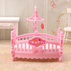 1:12 Dollhouse Miniature Mini Baby Bed Cradle Nursery Room Furniture Decoration Accessories Model Kids Toys Gift