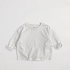 New Kids Cotton Long Sleeve T-Shirt Top 2-7Y Boys Girls Loose Basic Shirt Korean Children's Clothes 2025 Soft Undershirt Outfit