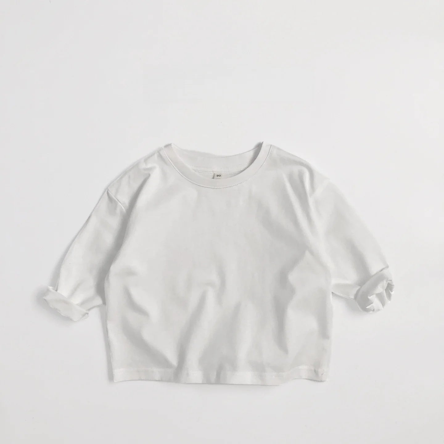 New Kids Cotton Long Sleeve T-Shirt Top 2-7Y Boys Girls Loose Basic Shirt Korean Children's Clothes 2025 Soft Undershirt Outfit