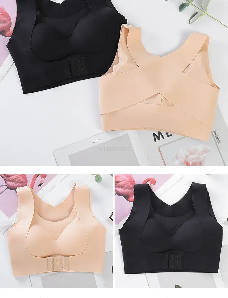 Posture Correction Bras Underwear Women Prevent Hunchback Bra Push Up Brassiere Shockproof Sports Fitness Vest Lingerie Tank