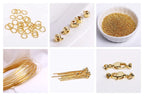 Multi Types 14K/18K Gold Plated Round Bead Frame,Brass Metal Circle Frame Connectors Spacers Beads,DIY Beading Jewelry Making