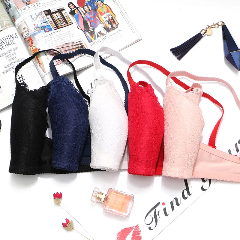 Women's Bra Smooth 3/4 Coverage Big Large Lingerie Seamless Wire free Push Up Support Bras ABC Cup Size 70-90 Black White Tops