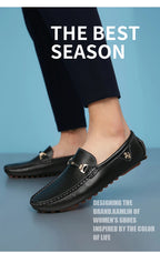 Men's Leather Shoes Drving Shoes Soft Comfortable Slip on Office Man Formal Shoes Wedding Party Casual Shoe Breath Lazy Loafers
