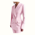 Pant Suits Outfit Womens Matching Sets Pants Elegant High Quality Double Breasted Blazer Suit Set Fashion 2 Pieces For Women