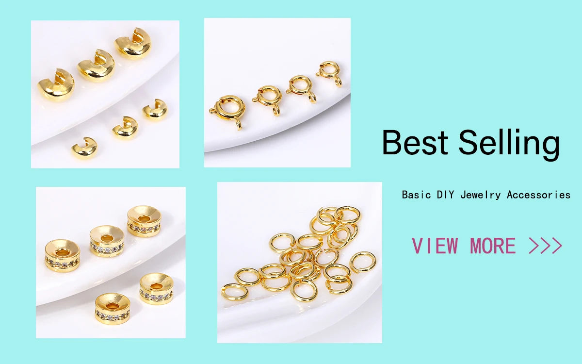 Multi Types 14K/18K Gold Plated Round Bead Frame,Brass Metal Circle Frame Connectors Spacers Beads,DIY Beading Jewelry Making