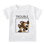 Chip and Dale Disney Kids Tshirts Cartoon Double and Trouble Print Summer Twins Tops Tees Funny Boys Girls Best Friends Shirts