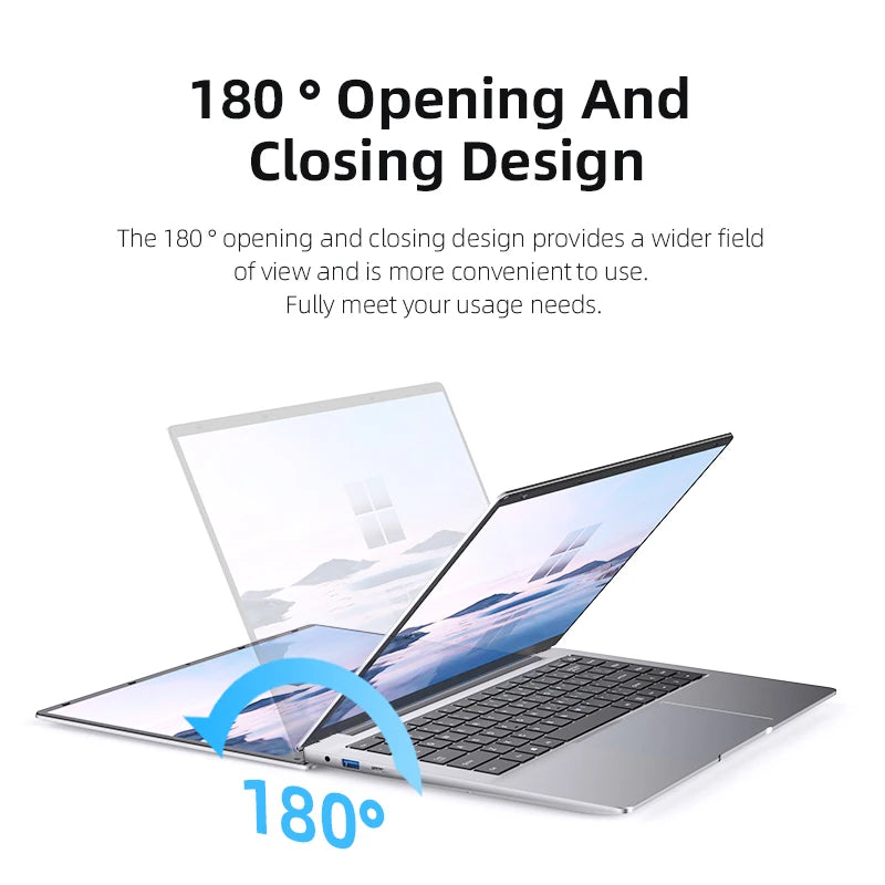 Laptop Computer Windows 11 Pro Intel Atom A3950 2025 Notebook PC 12GB RAM 512GB 1TB 2TB SSD 1920*1080P Office Study Computer