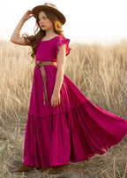3-14 years Girls Lace Bohemia Long Dresses Baby Kids Flower Wedding Princess Party Dress Vestidos Costume Children Clothing